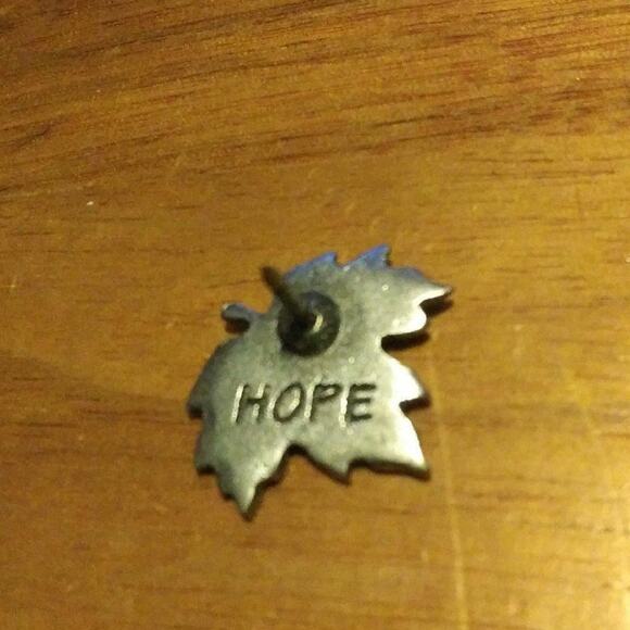 Tree of Life A New Leaf Maple Leaf Hope Lapel Pin Brooch Tie Tack Cathedral Art - Picture 4 of 6